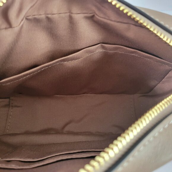 Coach CBM37 Mini Jamie Signature Plaid Camera Bag Crossbody Handbag Pink Multi - Picture 7 of 7